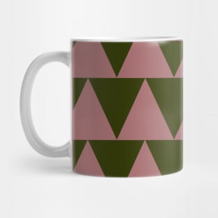 Mink, Blush Pink, and Olive Green Geometric, Zig Zag Design Mug